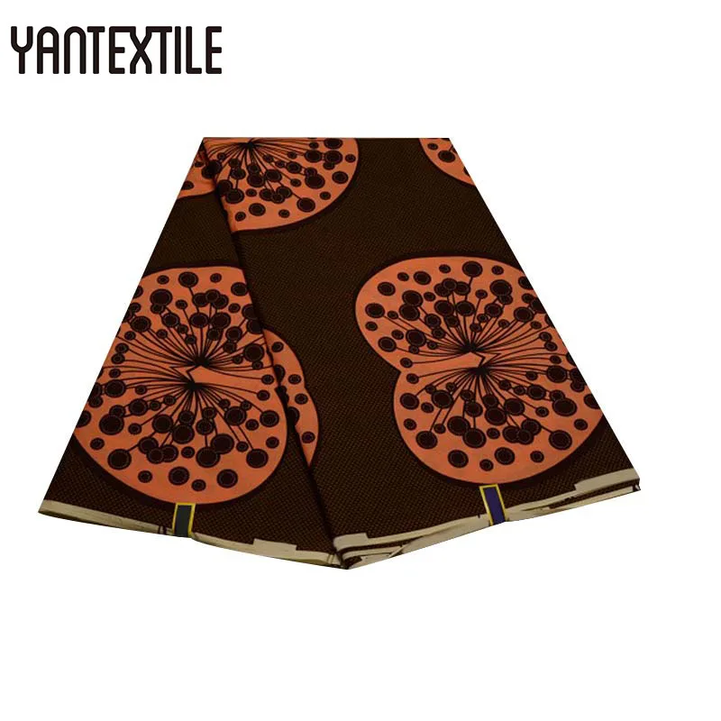 YANTEXTILE новая Анкара ткань Африканский настоящий воск принт Tissu Africain 6 ярдов настоящий воск Африканский батик ткань для свадебного платья