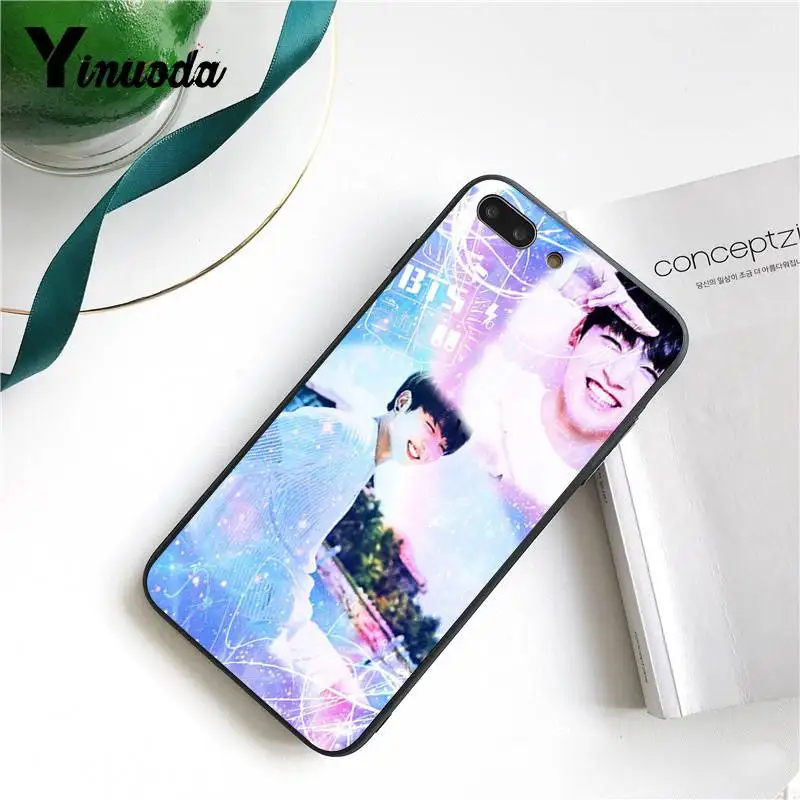 6 Yinuoda для iPhone 7 Чехол JUNGKOOK цветной принт рисунок ТПУ чехол для телефона для iPhone X 6 7 6s 7plus 8 8Plus 5S XR SE XS XSMAX - Цвет: 6