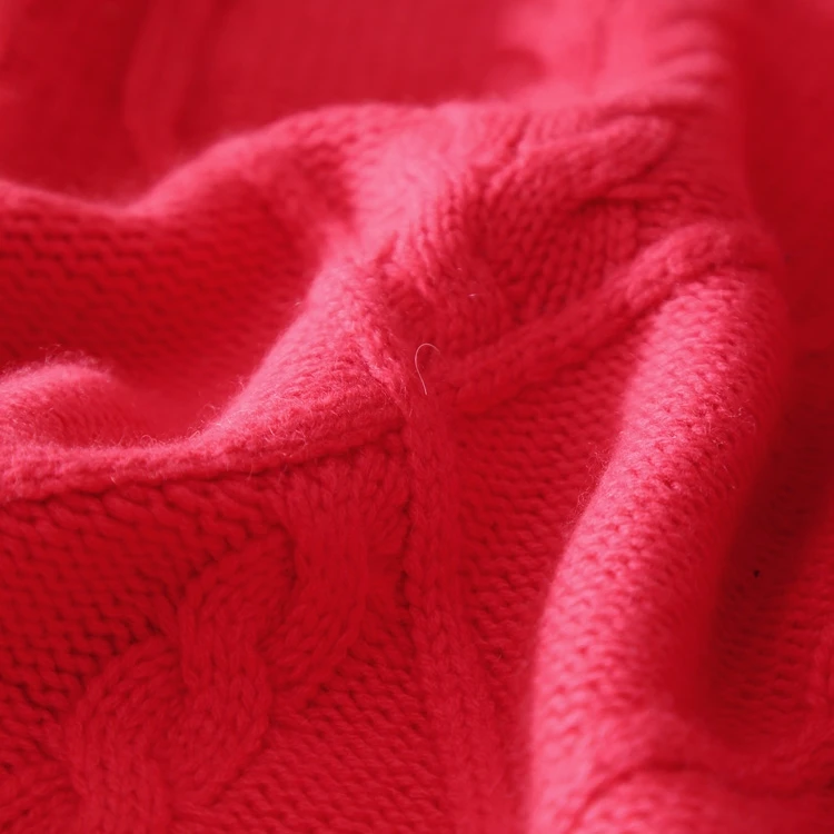 Женский зимний свитер, чистый кашемир, красный свитер, Женский вязаный свитер в рубчик, толстый теплый Повседневный свитер, женский джемпер