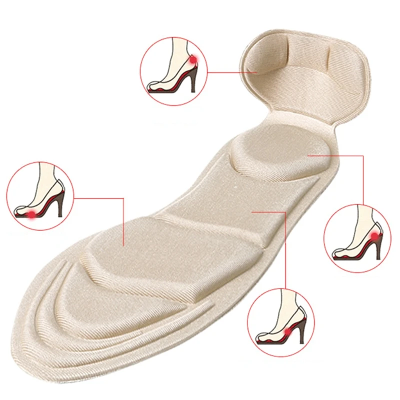 

1 Pairs 3D Shoe Pads Sole Soft Foam Massage High Heels Forefoot Protector Cushion