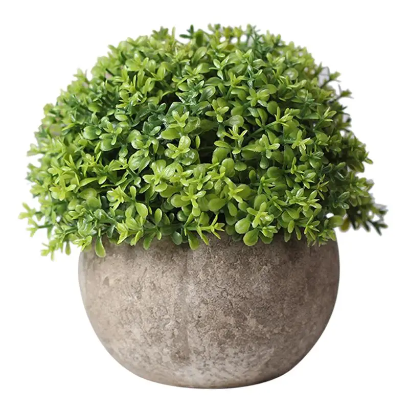 Artificial Plant Vintage Plastic Potted Green Fake Plant Decor Plant Artificial Planters Indoor