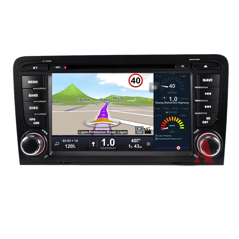 Clearance Aycetry! 2 din Head unit Car multmedia DVD player GPS navigation autoradio For Audi A3 S3 car PC Radio stereo Steering wheel BT 4