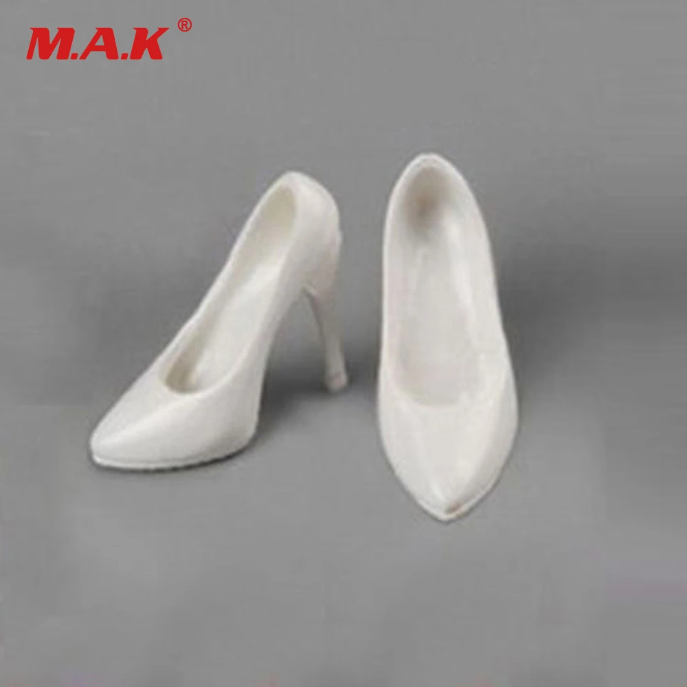 

ZY-1 1/6 Scale White High Heeled Shoes for 12" Female Model Figure Action Figure Accessory
