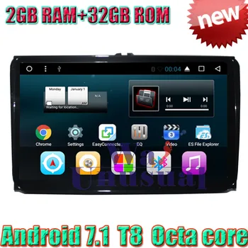 

WANUSUAL 9 Inch Octa Core 32G 2G RAM Android 7.1 Car Multimedia Player Radio GPS For VW Universal With BT WIFI 3G 1024*600 Maps