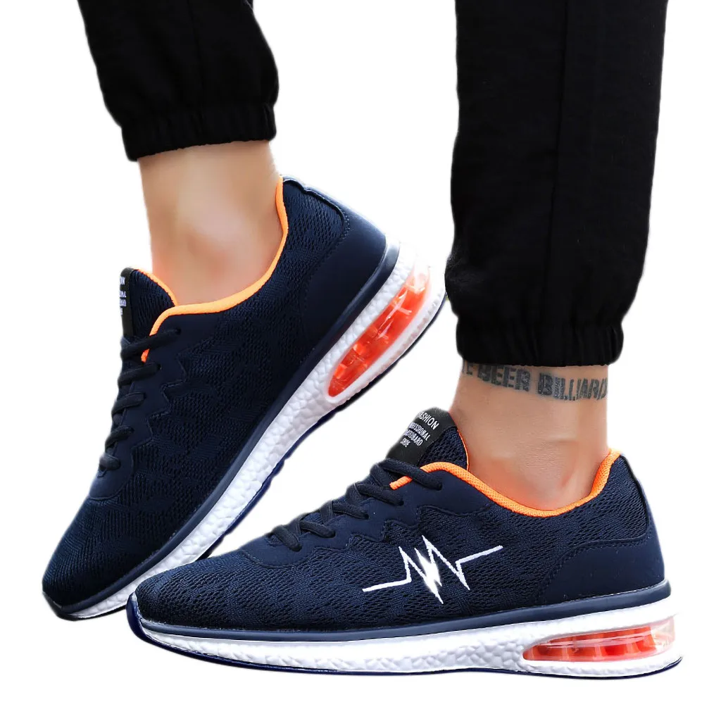 

YOUYEDIAN 2019 fashion black Mesh Air mesh for Spring AutumnLeisure Men's Net Surface Flat Shoes Non-Slip Breathable Light S#G25