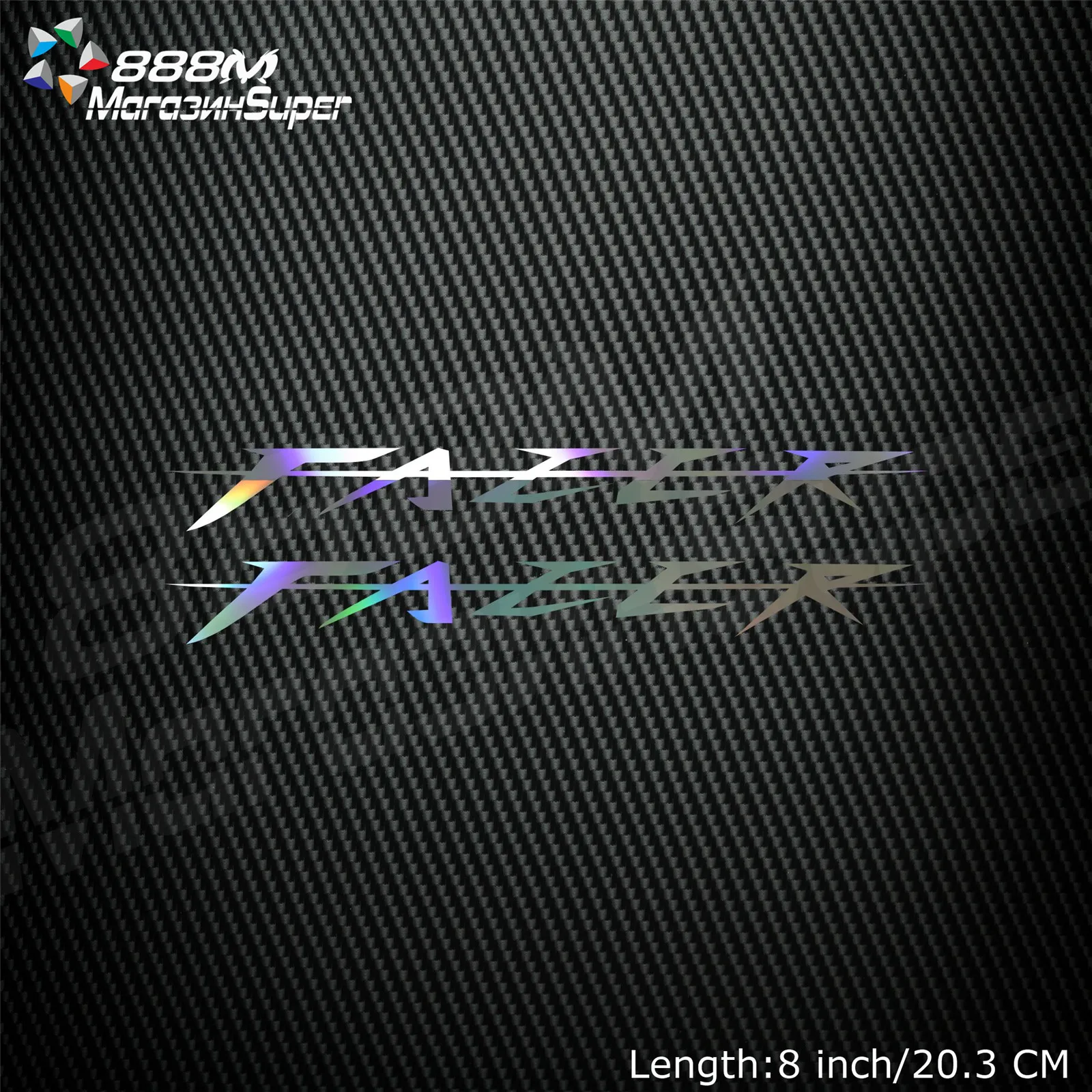 

1Pair Motorcycle Reflective Laser Helmet Tank Pad Decoration Sticker Motorbike Decals For Yamaha Fazer FZ6 FZ8