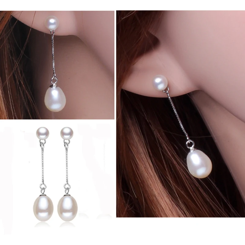 Женские длинные серьги из серебра 2017 пробы с жемчугом|jewelry earrings|fashion jewelryjewelry fashion |