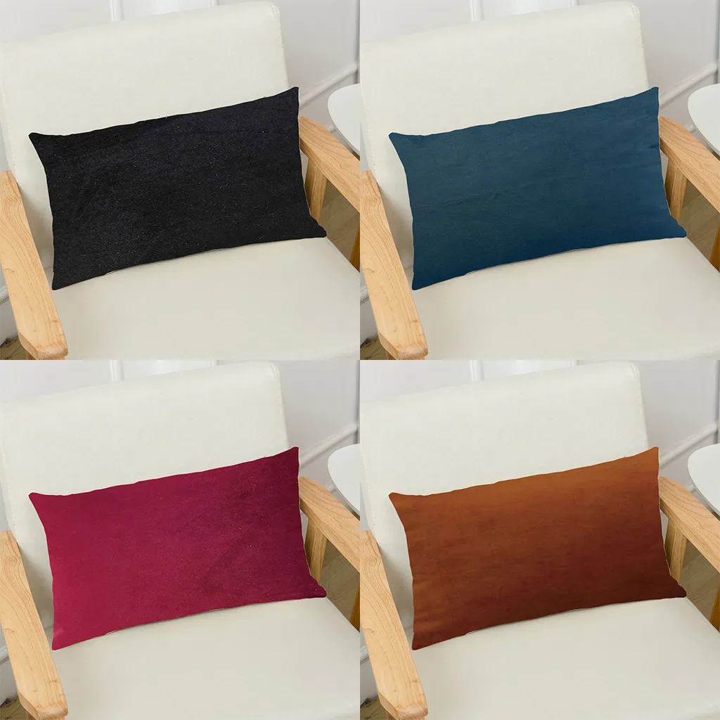 

Velvet Soft Soild Cushion Covers Solid Color Decorative Square Throw Pillow Covers Set Sofa Bed Cushion Covers Decorative 30x50