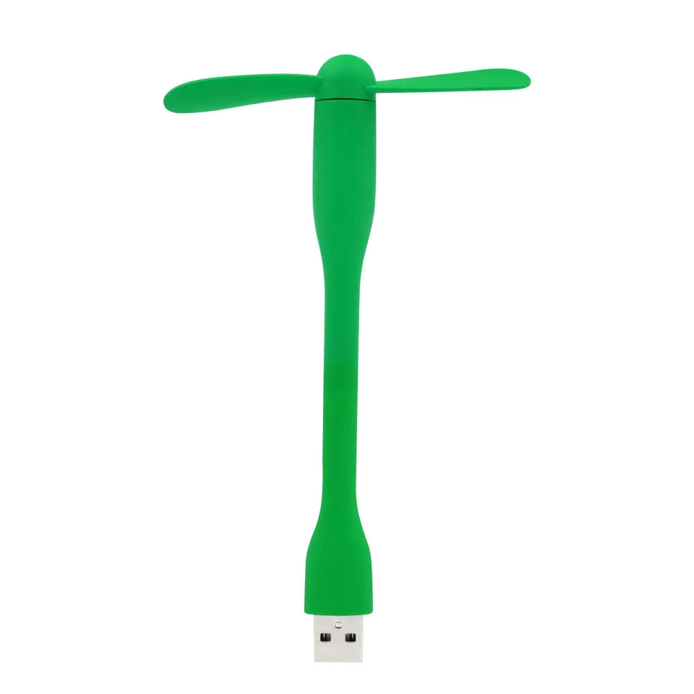 Green Съемные USB гаджеты низкая мощность мини USB вентилятор милый Портативный Гибкий сгибаемый для банка питания для ПК для ноутбука для OTG - Цвет: Green