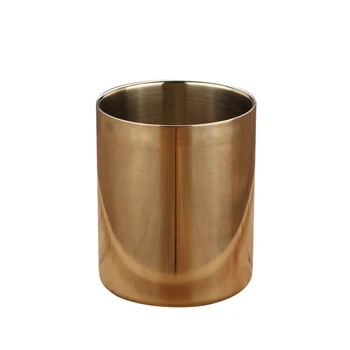 

Multipurpose Stainless Steel Cup Pen Holder Without Handle Sturdy Candle Holder Smooth Surface Stable Pen Holder 400ml