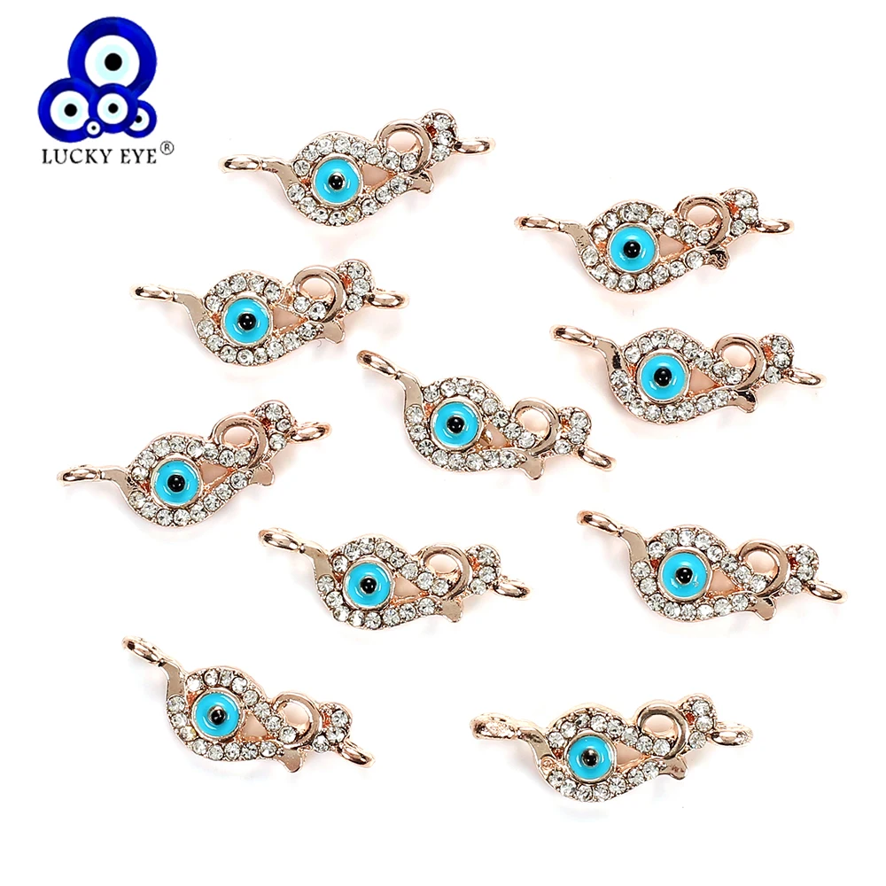 Lucky Eye Blue Evil Eye Charms For Bracelet Connector Necklace Pendant