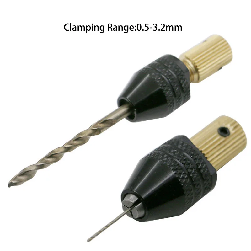 Drill Bits 0.5-3.2mm Electronic Drill Bit Collet 3.17mm Shank Mini Chuck Tool Set Fixture Device Clamp for Hand Drill//Electric Drill Power Tool Accessories Color : 0.5 3.2mm Chuck