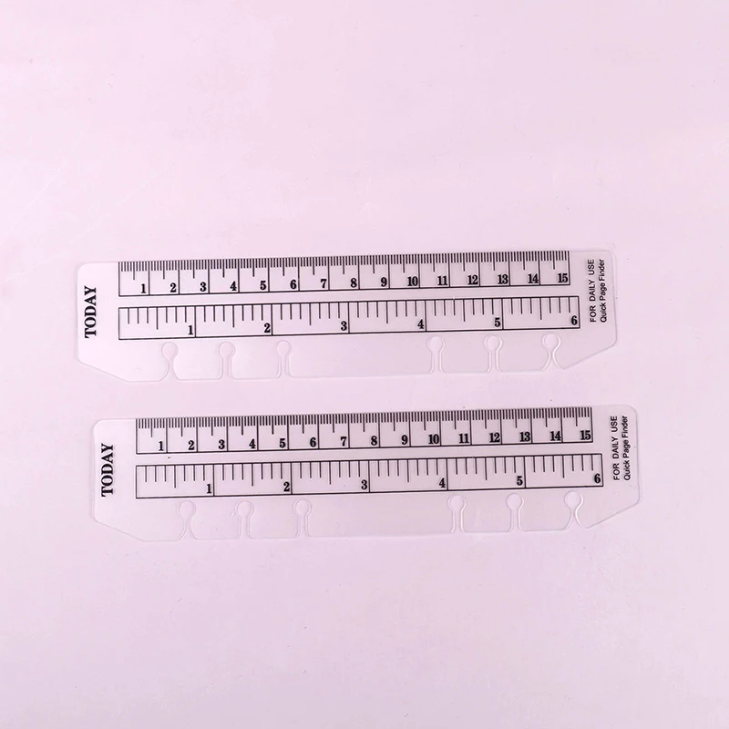 Tranparent A6 2pcs/lot Bookmark Rulers For Binder Planner Notebooks School Office Index Ruler Bookmark Notebooks Accessories - Цвет: Tranparent A6