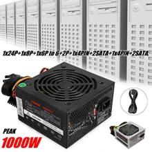 Max 1000 Вт блок питания PSU PFC бесшумный вентилятор ATX 24pin 12 в компьютер SATA игровой ПК блок питания для компьютера Intel AMD