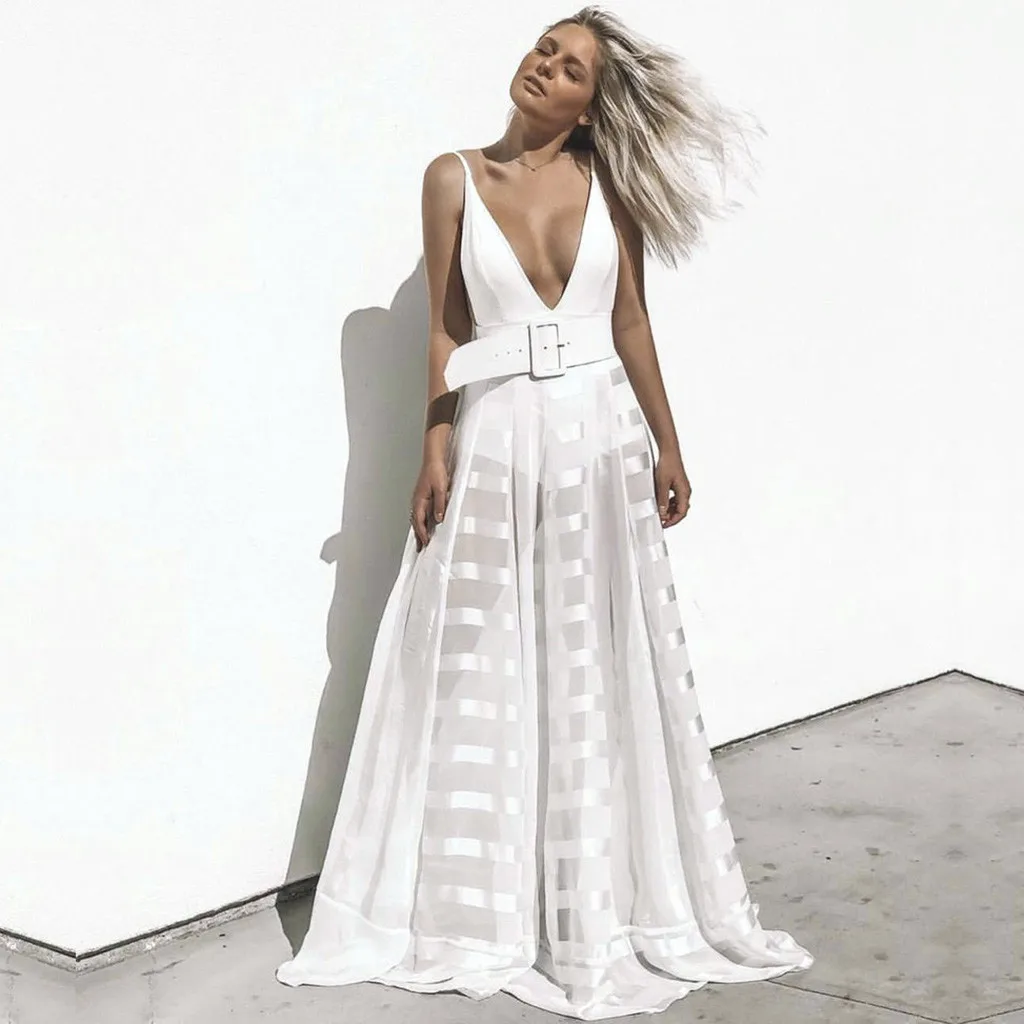 

Dress women summer 2019 dress women Fashion Sexy V- Neck Three-piece set Beach Dress Evening Party Dress Y606