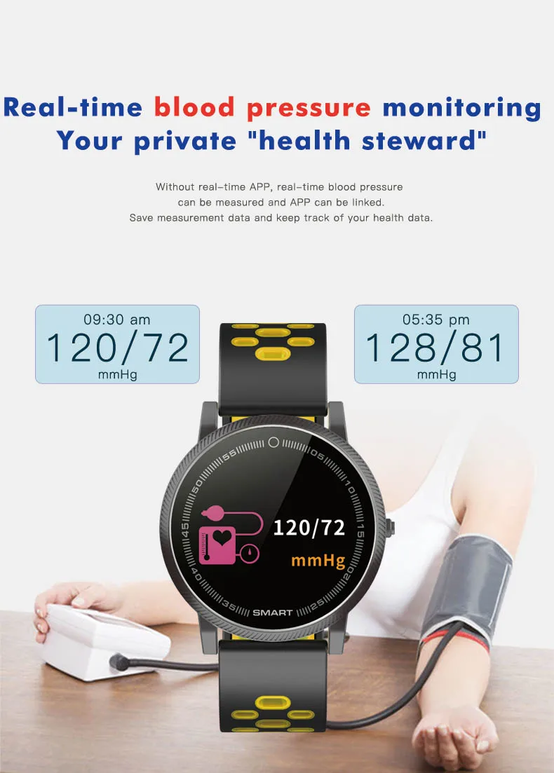 S26 Color Screen Smart Bracelet Heart Rate Fitness Tracker Smart Wristband Blood Pressure for Huawei P9 Plus P8 Lite Mate S 9 8
