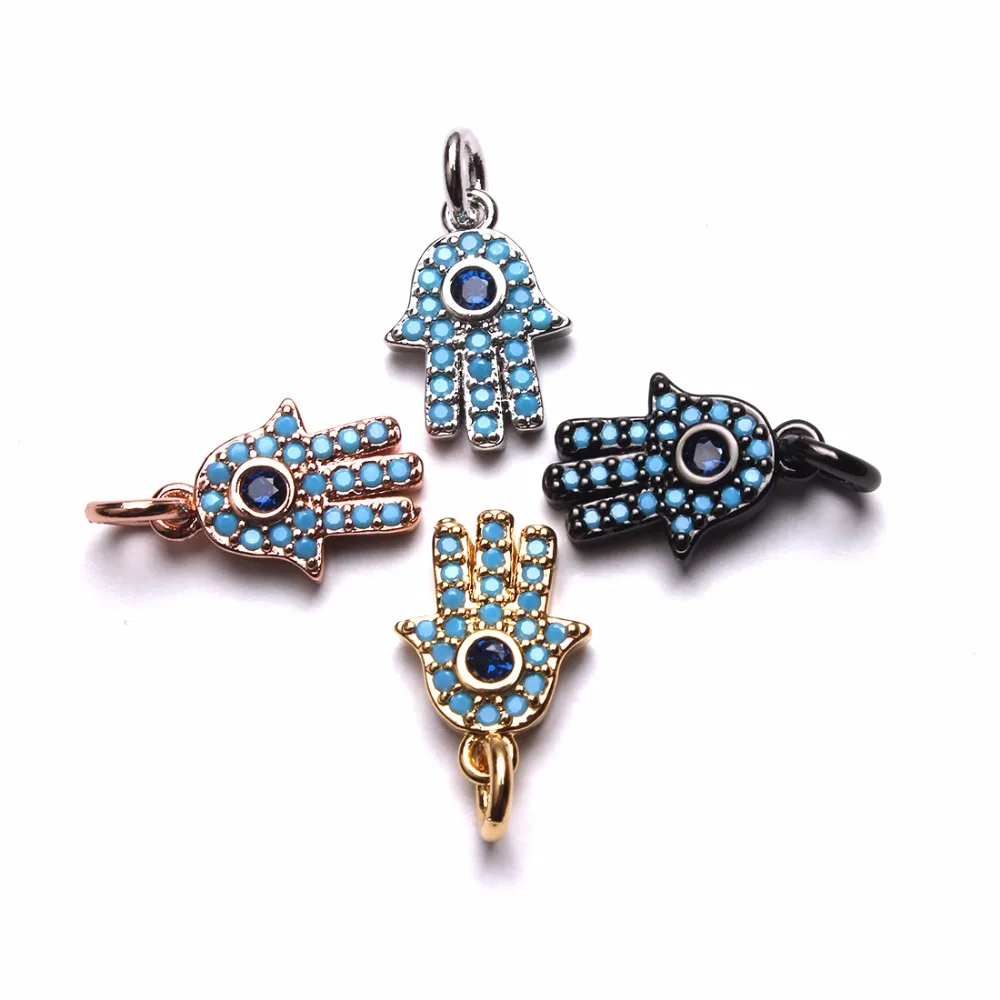 Buy 1pc 16*9mm fatima hamsa hand charms necklace