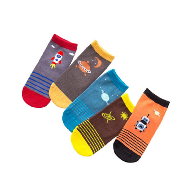 

5 Pairs Children's Cotton Three-dimensional Cartoon Socks Student Trend Cute Boys and Girls Baby Straight Tube Socks