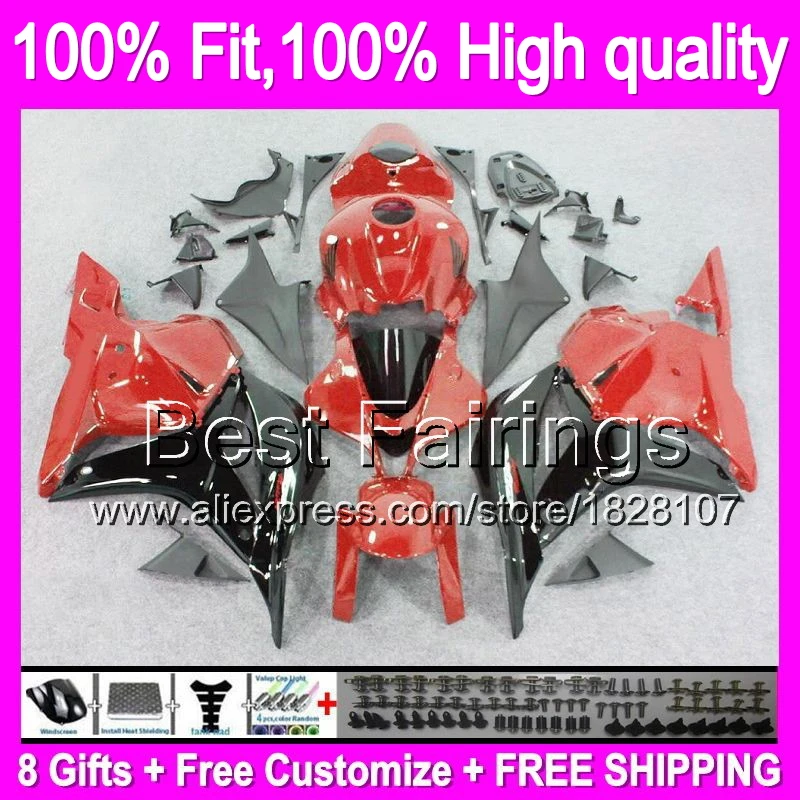 

Fairing Injection For HONDA CBR600RR 09 10 11 12 Red black 27B18 CBR 600RR 600 RR F5 CBR600 RR Red 2009 2010 2011 2012 +decal