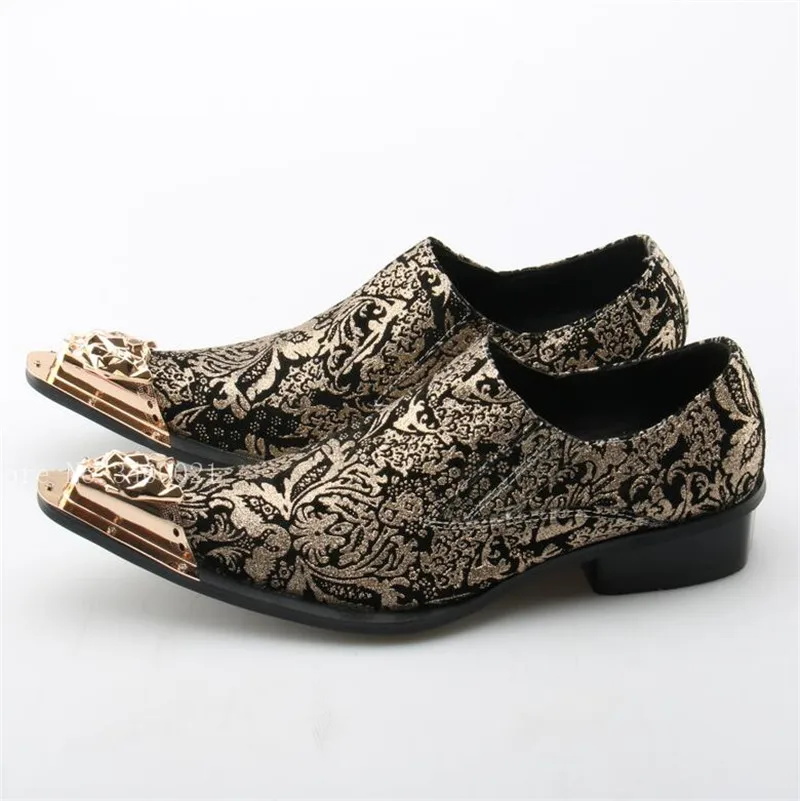 Sapatos Apontado Follwwith Flats Homens Moda Casual Dedo Hot Sobre Decoração Sexy Pic Ouro 2019 Metal Imprimir Vendas Deslizar Partido As Do wZgqq8