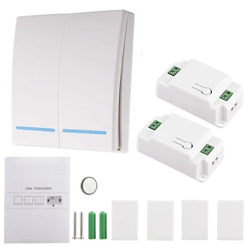 

110V 220V Receiver Smart Switch Wireless Switch Light RF Remote Control AC Wall Panel 86 Type 433Mhz