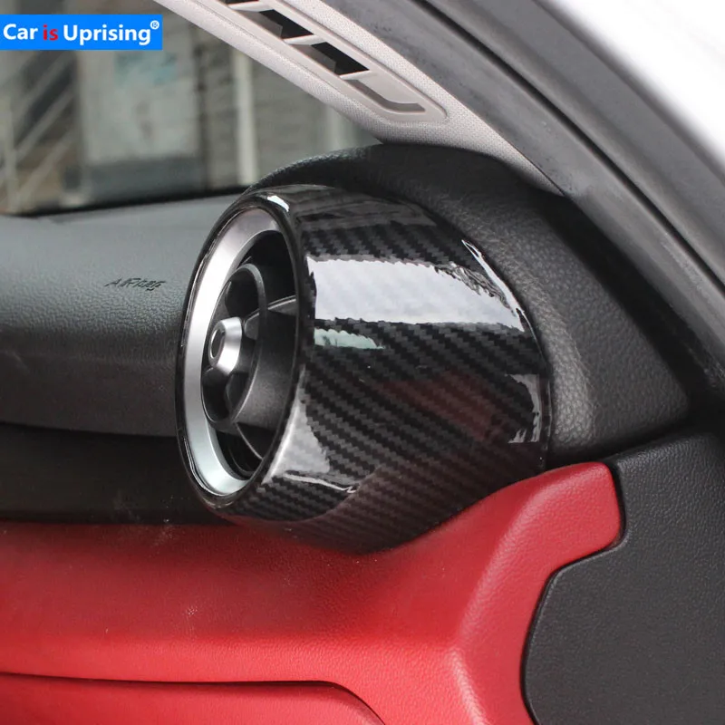 

For Alfa Romeo Giulia 2017 2018 Car-Styling Matte Inner Interior Front Side Air Vent Outlet Cover 2pcs auto accessories