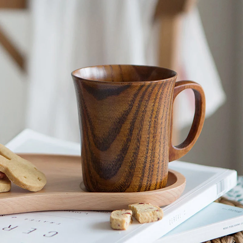 Деревянная чашка ручной работы кружка для чая кофейная кружка деревянная Пивная кружка чашка для молока домашняя офисная кружка для питьевой воды японский стиль деревянная посуда для напитков
