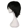 Black White Purple Red Short Hair Cosplay Wig Male Party 30 Cm High Temperature Fiber Synthetic Hair Wigs 2
