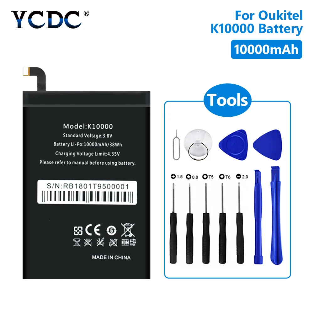 10000 мАч аккумулятор для Oukitel K10000 аккумулятор литий-полимерный аккумулятор запасные батареи для мобильного телефона+ Бесплатные инструменты