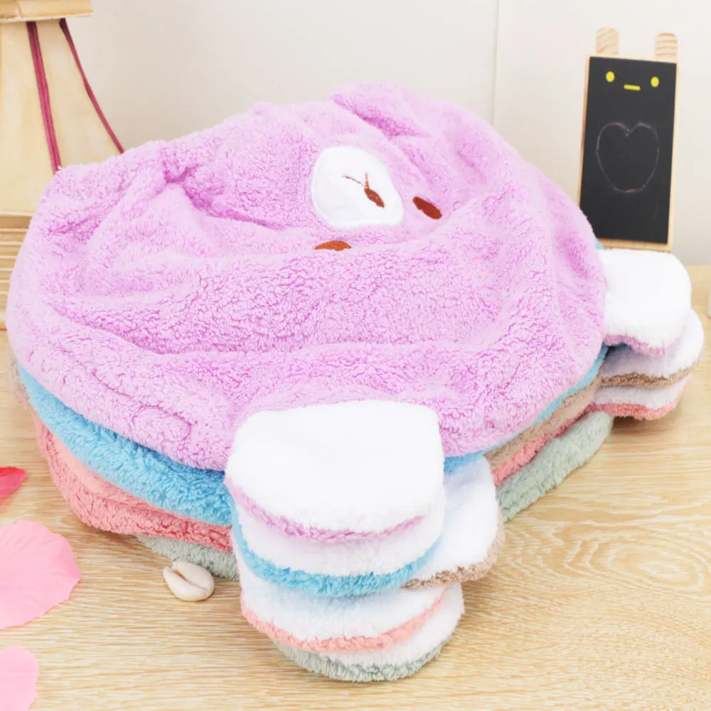 

1Pc Shower Cap Lovely Animal Cartoon Bath Absorbing Magic Quick Dry Bath Hair Drying Towel Head Wrap Hat Bathing Accessories