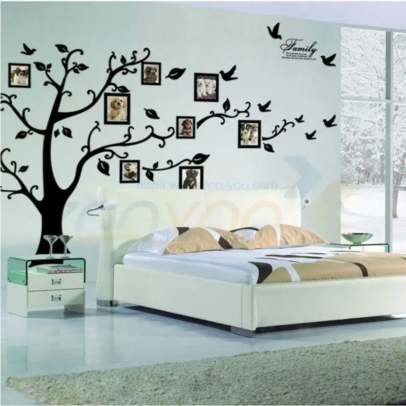Foto marco de la familia siempre memoria tatuajes árbol decoración de su cuarto adesivo de parede.jpg