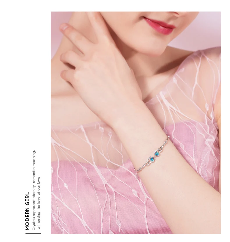 Luxury Austrian Crystal Bracelet Colorful Cube Bracelets  (10)