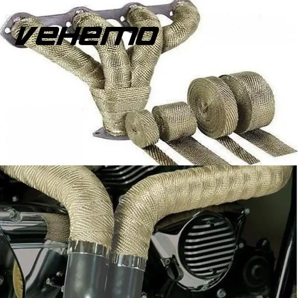 2 "x 5 м высокого тепла выхлопных газов Обёрточная бумага устойчивостью Downpipe 10 Нержавеющая сталь Галстуки