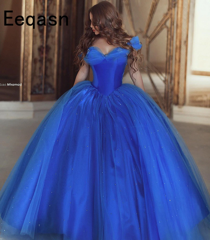 Королевский синий Quinceanera платья бальное платье 2020 принцесса длинный корсет милые