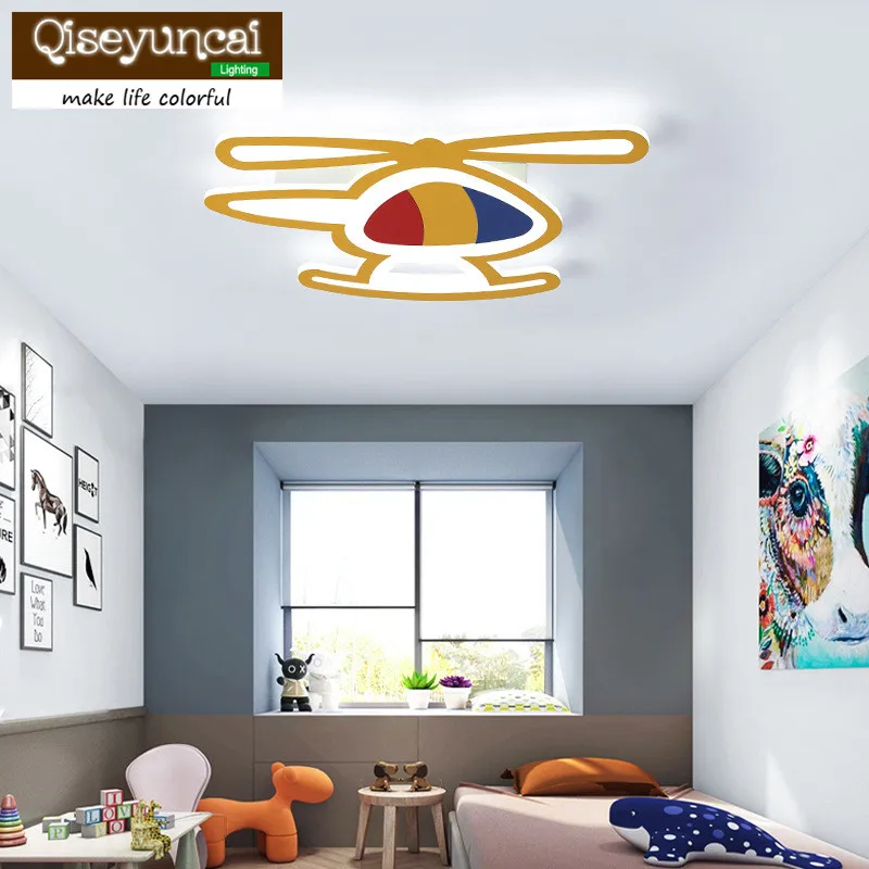 

Qiseyuncai Children's room lamp simple modern led ceiling lamp creative personality aircraft bedroom boy girl cartoon lamps