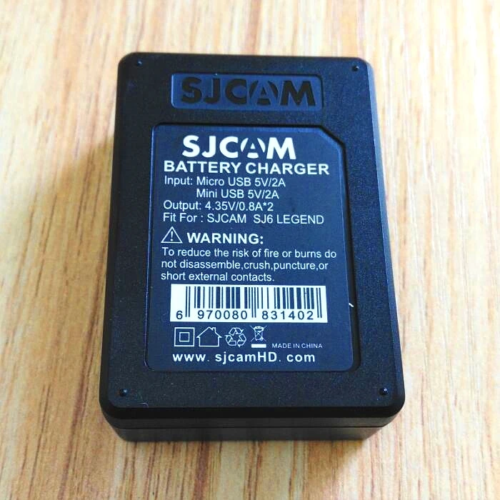 SJCAM Accessories Original SJ6 Batteries Rechargable Battery Dual Charger Battery Case For SJCAM SJ6 Legend Action Sports Camera