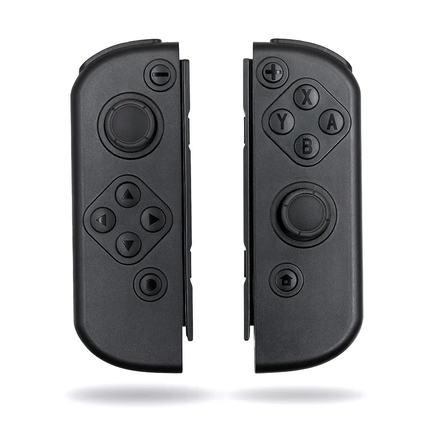 Беспроводной игровой контроллер Bluetooth Pro, джойстик с рукояткой для джойстика Joy-con(L/R) для Nintendo Switch NS Gaming Console type C Cable - Цвет: Черный