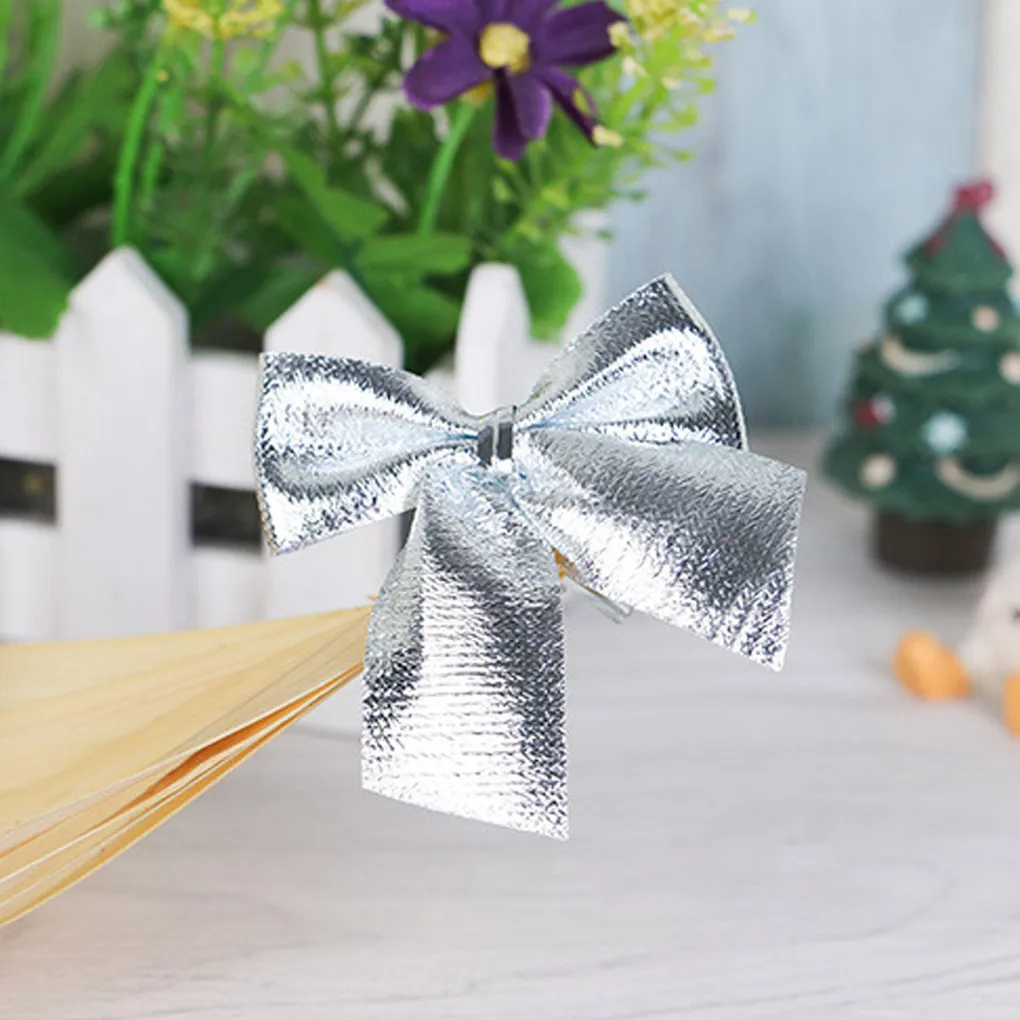 

12pcs Bow Christmas Xmas Hanging Ornament Bowknot Party Christmas Tree Decoration Home Decor