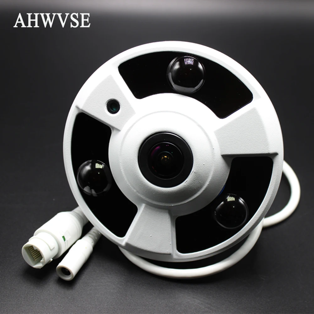 

AHWVSE 360 Degree IPC Wired IP Fisheye Camera 1080P HD POE IP camera Indoor 1.7mm Lens