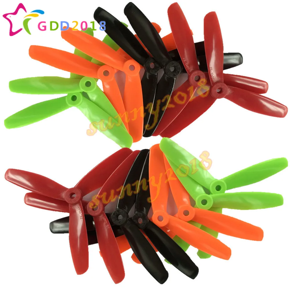 New 24pcs 12Pairs Enhanced Edition 5045 V2 3 blade glaze Props Propellers For FPV Mini QAV250