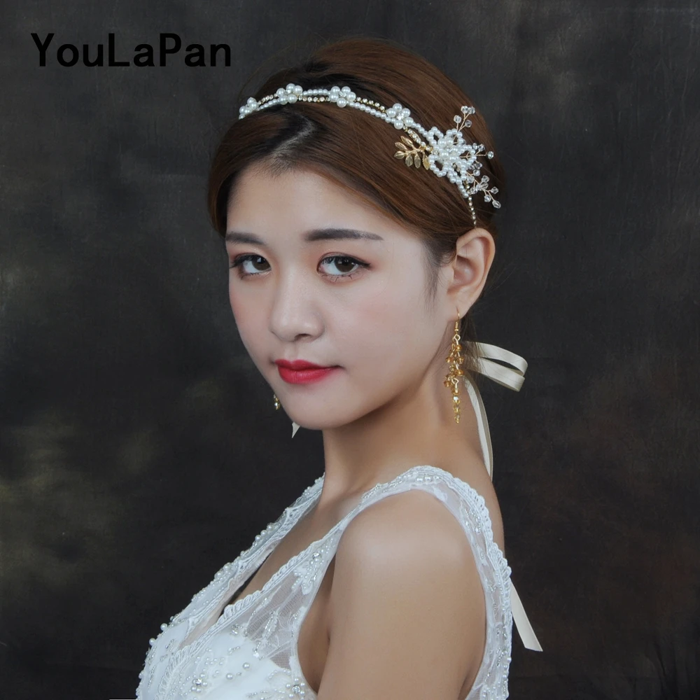 Youpan HP146 свадебные аксессуары для волос для женщин жемчуг и Тиара с кристаллами для невесты памели и головные уборы для свадьбы Быстрая