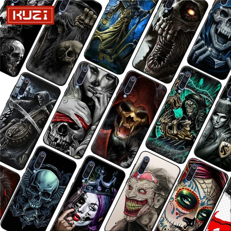 Grim Reaper Skull Skeleton Death Soft Silicone Phone Case for xiaomi mi 10 pro 9 9t se 8 pocophone f1 mix 3 |