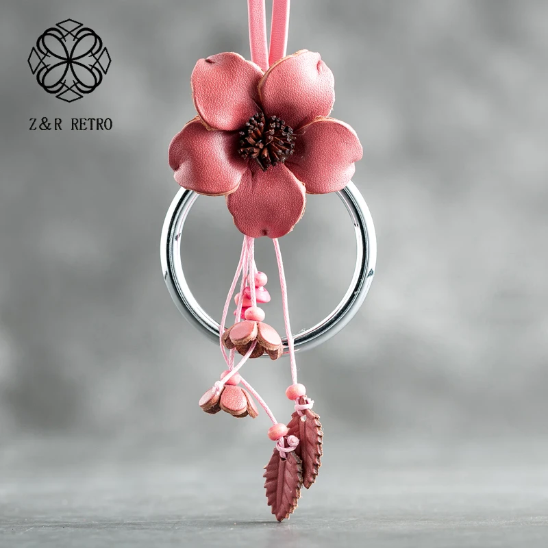 

Cowhide Flower Pendant For Women Rope Chain Jewelry Handmade Fashion Pendant Necklace Long Sweater Necklace Women Accessories
