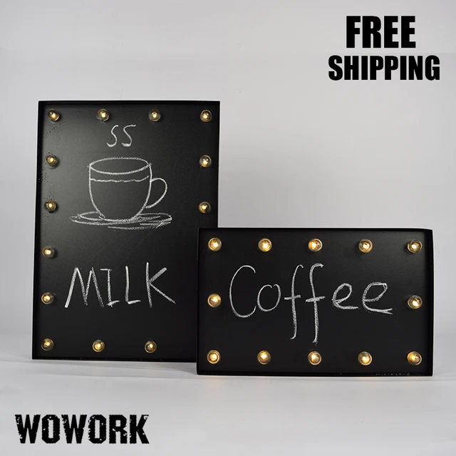 blackboard led marquee light writing board cafe menu board battery cafe menu board