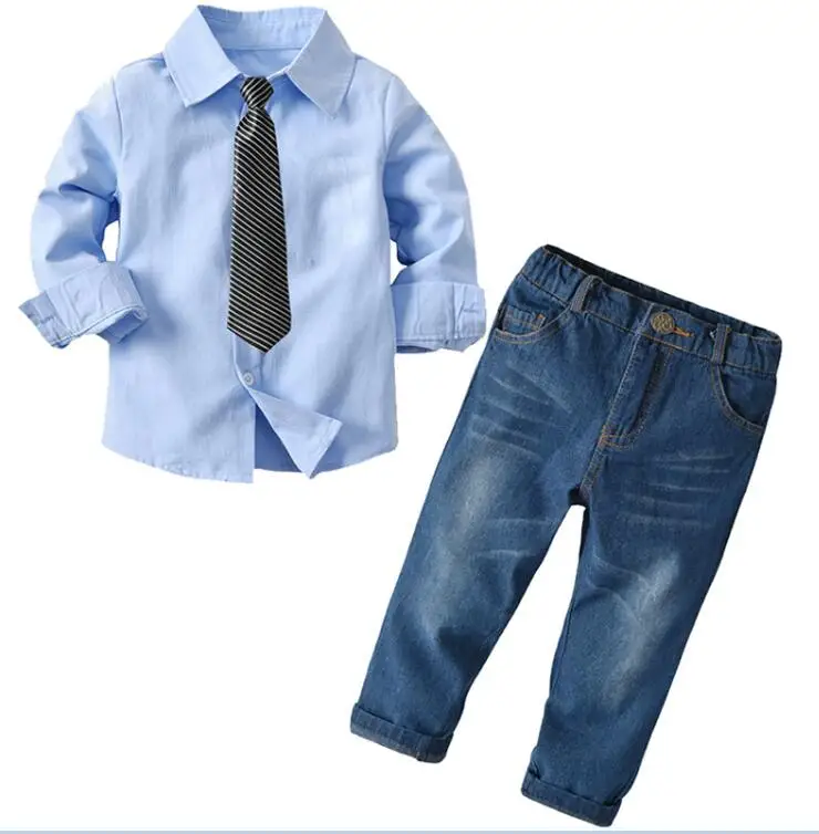 Детские костюмы для мальчиков Модная нарядная одежда джентльмена для свадьбы смокинги одежда для малышей цветочный блейзер для мальчика, комплект из 4 предметов - Цвет: blue