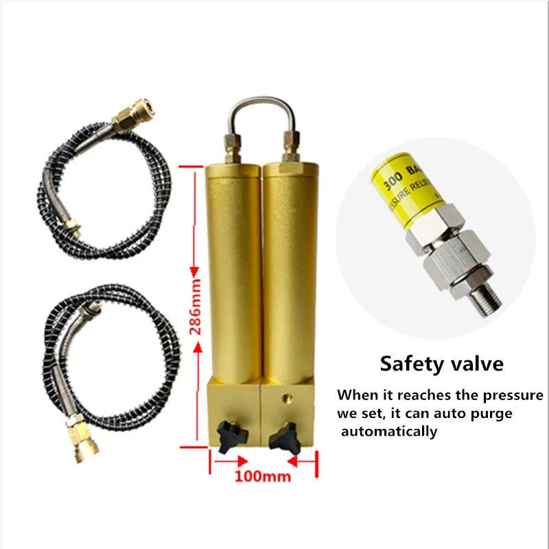 286x100 safety valve Фильтр компрессора для дайвинга, фильтр компрессора PCP, фильтр поглощения влаги, фильтр очистки воздуха, 1 шт./лот - Цвет: 286x100 safety valve