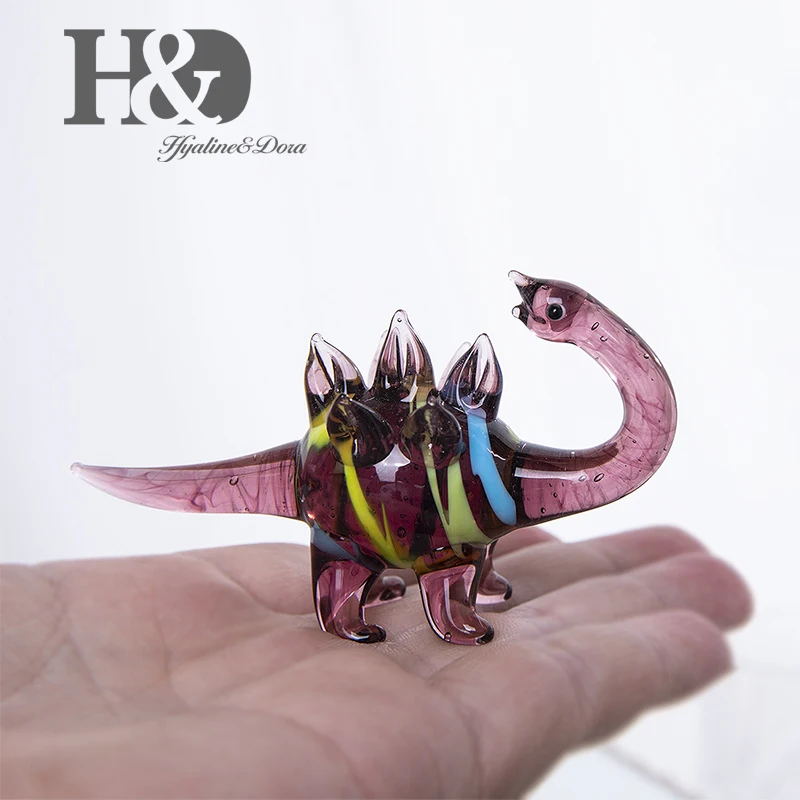 Статуэтка динозавра H & D коллекционная мини статуя для животных стеклянная
