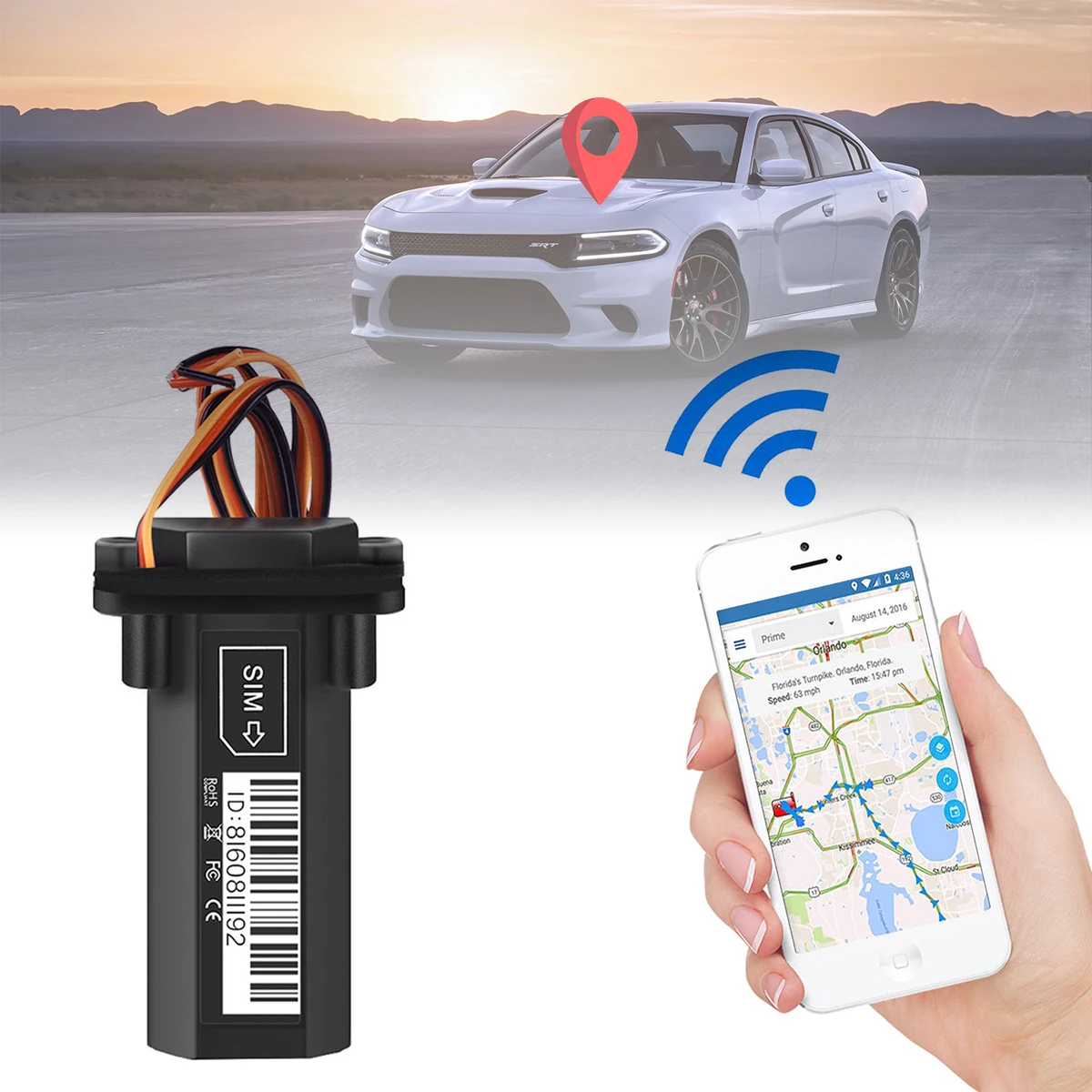 Водонепроницаемый gsm gprs gps трекер для автомобиля мотоцикла скутера грузовика в