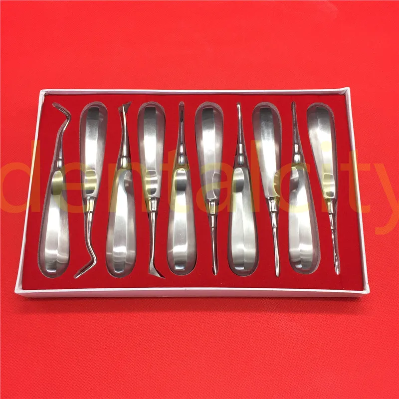 10pcs/set Dental Root Elevators Teeth Extraction Luxation Surgical