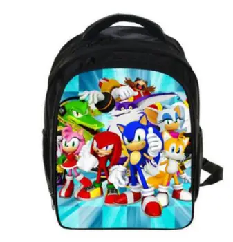 

13 Inch Anime Sonic Super Mario Backpack Students School Bags Boys Girls Daily Backpacks Children Bag Kids Best Gift Backpack
